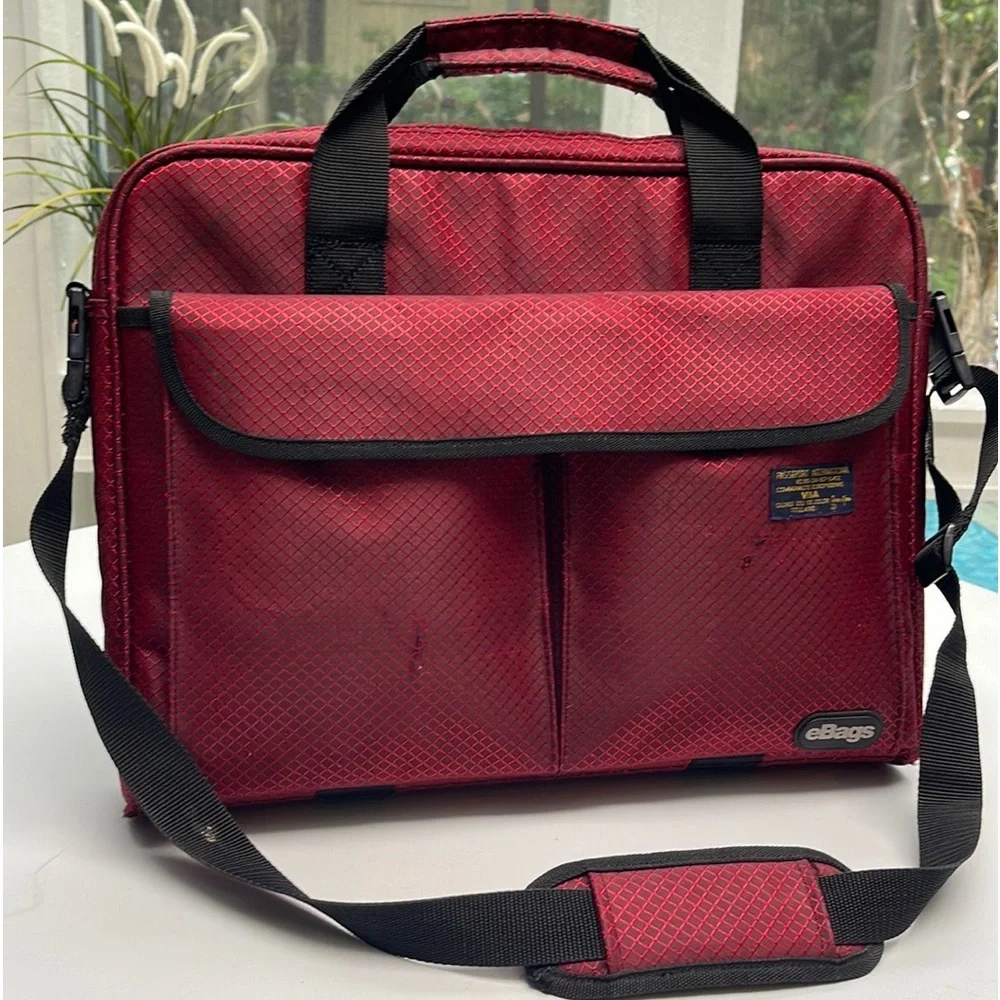 Ebags Maroon Laptop Crossbody Bag